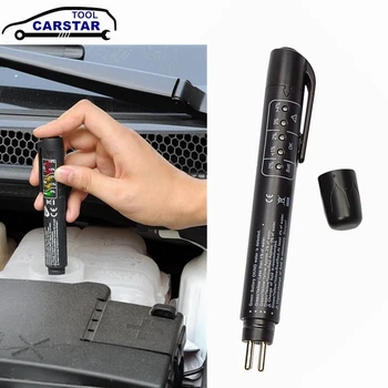 Автомобилен тестер за спирачна течност Цифров 5 DOT3 / DOT4 LED индикатор показва електронни инструменти за проверка на качеството на спирачното масло Pen Car Repair Tools