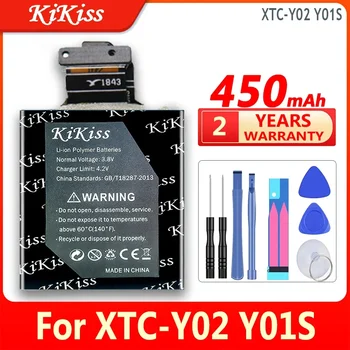 450mAh KiKiss Нова батерия за XTC-Y02 XTCY02 Y01S смарт часовник батерии за мобилни телефони