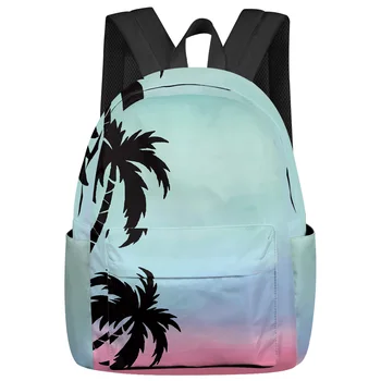 Тропически палми Sunset Summer раница училище чанти за тийнейджър момичета Bookbag мъже Backbag рамо чанта лаптоп Mochila