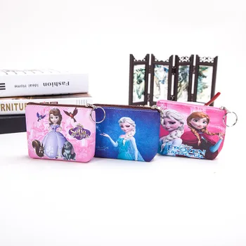 Disney нови сладки анимационни чанти детски ръчна чанта за закуска PU Мики Маус замразени промяна чанта момчета момичета монета чанта