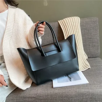2023 мода луксозни чанти жена голям капацитет голяма пазарска чанта прости висококачествени PU кожа женски дизайнер рамо чанта