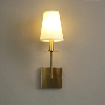 Модерна LED лампа за стена Златни метални свещи Осветително тяло Начало Декор Спалня Нощно шкафче Осветление за хол Кухня