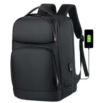 Разширяема раница за пътуване 17 инчови раници за лаптоп водоустойчива чанта USB зареждане мъже бизнес бележник лаптоп чанта пакет за мъжки
