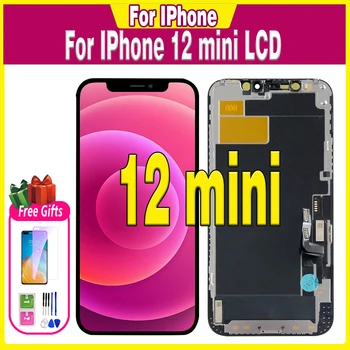 Висококачествен LCD дисплей за IPhone 12 мини нов дисплей Touch A2399 A2176 A2398 A2400 A2399 с 3D сензорен екран подмяна дисплей