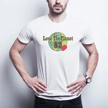 BLINGPAW тениска за мъже Графика ECO защита на околната среда къси ръкави върховете тройници O-образно деколте случайни мъжки голям размер 100% памук