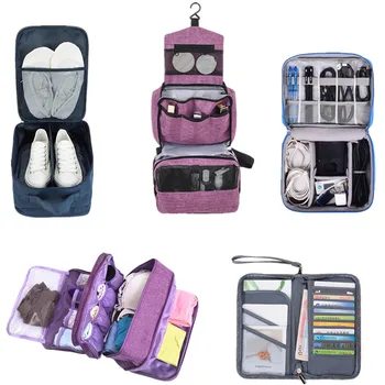 Travel аксесоар цифрова чанта електронен организатор пакет козметични бельо грим случаи чанта обувки съхранение торбичка паспорт капак