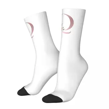 Нов мъжки мъжки чорапи новост писмо Q чорап розов цветен азбука спорт жени чорапи пролет лято есен зима