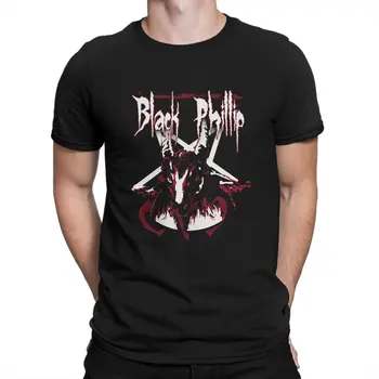 Black Phillip Goat Symbol Devil Men TShirt Baphomet Satan Lucifer O Neck Tops T Shirt Хумор Подаръци за рожден ден