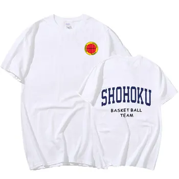 Японски аниме шлем потапяне Shohoku баскетбол топка отбор тениска Sakuragi Hanamichi печат тениски косплей дрехи улично облекло тениска