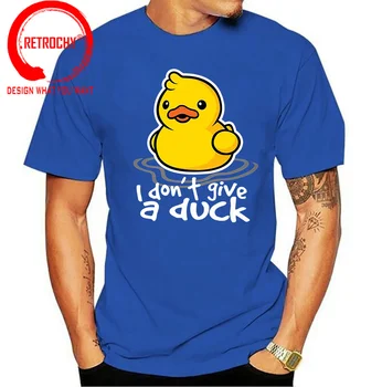 Cartoon Summer T-shirt I Don't Give A Duck Tee Shirt Men Funny Clothes Boys Kids Top Cotton T Shirt Kawaii Boyfriend Gift Tshirt