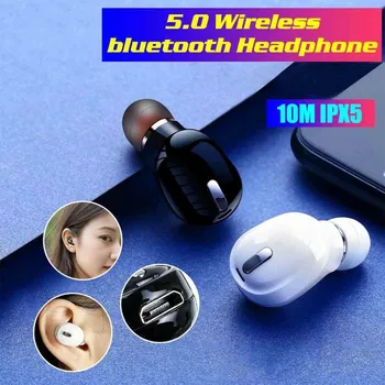 1PC X9 Mini 5.0 слушалки Безжична слушалка Стерео слушалки Спортни слушалки Микрофон с кутия за зареждане за смартфон