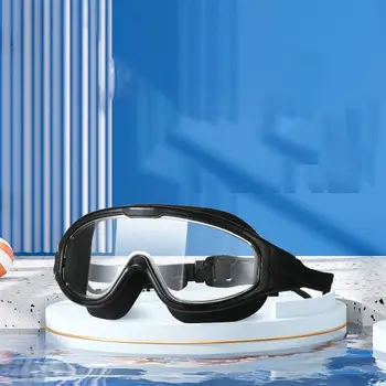 Мода Многоцветен силикон Голяма рамка Широка визия Очила за плуване против мъгла Очила за плуване Очила за плуване Очила за гмуркане