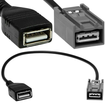 3.5mm мъжки AUX жак щепсел към USB 2.0A женски жак кабел конвертор водещ адаптер кабел кабел за Honda Civic 2008-2013