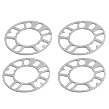4Pcs алуминиеви дистанционери за колела Shims Plate Auto Wheel Spacers 5mm Stud за