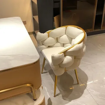 Всекидневна творчески диван стол светлина луксозен дом спалня тоалетка Nordic единичен отдих стол памук хляб компютър стол
