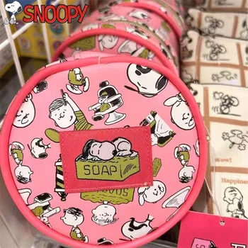 Kawaii Snoopy козметична чанта за жени аниме преносими пътуване грим чанта японски съхранение козметичен случай цип розов сладък чанта подаръци