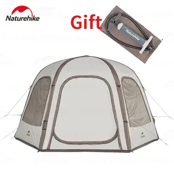Naturehike Cloud Nest Шестоъгълна пергола Надуваема въздушна палатка кабина палатка къща тента балдахин плаж къмпинг модернизирани PVC ясно врата