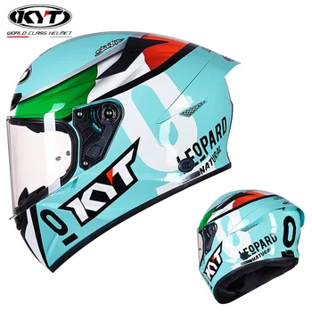 KYT мотоциклетна каска Big Tail Men's Four Seasons Universal Adult Motorcycle Full Helmet Motocross Helmet Casco Moto