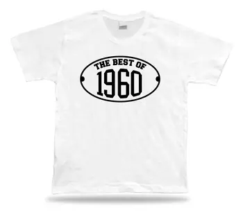 Printed T shirt tee Най-доброто от 1960 Честит рожден ден подарък подарък идея унисекс дълги ръкави
