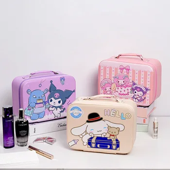 Kawaii Sanrio аниме Hello Kitty козметична чанта Kuromi My Melody Cinnamoroll сладко момиче подарък за рожден ден карикатура студент голям капацитет