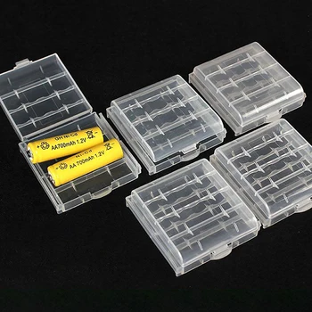 2 4 8 Слотове AA AAA Кутия за съхранение на батерии Твърд пластмасов държач за капак Защитна кутия с клипове за AA AAA кутия за съхранение на батерии