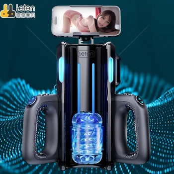 Автоматична телескопична вагинална мастурбационна чаша Leten THRUSTING-PRO Тласкане Висока скорост мъжки мастурбатор машина Секс играчки за мъже