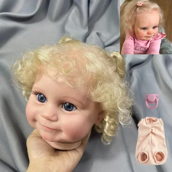 24Inches Несглобена боядисана преродена кукла Мади с трансплантация на коса Ръчно изработени висококачествени недовършени части за кукли с платнено тяло