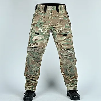 Мъже Тактически карго панталони Външни военни панталони Мъжки мулти-джобове Устойчиви на износване бойни панталони Ежедневни туристически риболовни панталони