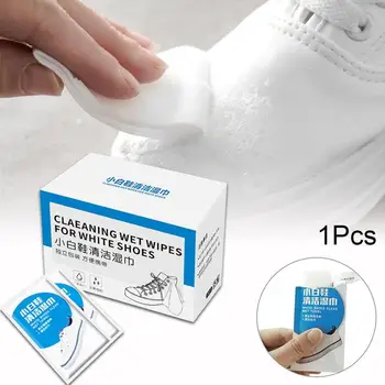 10pcs бели обувки почистване пътуване преносими индивидуално опаковани маратонки за еднократна употреба почистване кърпички обувки четка инструмент за почистване