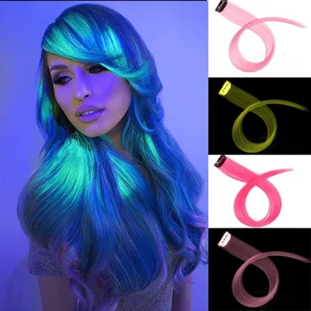 10Pcs полумесец Светещи перука разширения Light Up партия благоприятства цветни шноли за коса клип фиба светеща лента за глава за Хелоуин