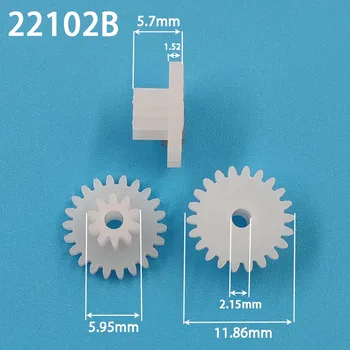 22102B 0.5M двуслойна предавка 22T + 10 зъба POM пластмасово зъбно колело DIY играчки части аксесоари проба