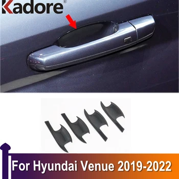 За Hyundai Venue 2019 2020 2021 2022 Странична дръжка на вратата Капак на купата Trim Екстериорни аксесоари Автомобилен стайлинг ABS въглеродни влакна