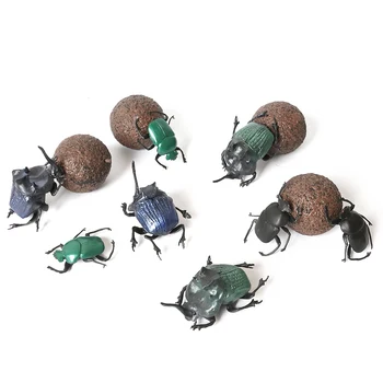 Реалистични модели на пластмасови торни бръмбари Фигура Диви животни от насекоми Научно образование Колекция Детски играчки Приказна градинска декорация
