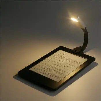 LED USB акумулаторна светлина за четене на книги с подвижен гъвкав клип преносима лампа Kindle четци на електронни книги Нощна светлина спалня нов