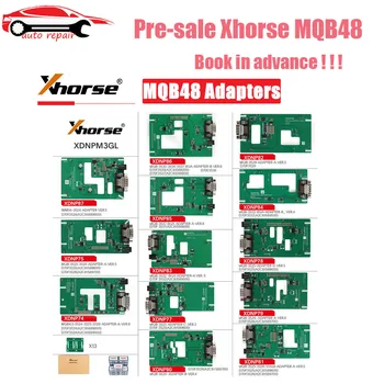 Предварителна продажба Xhorse MQB48 Без разглобяване Без запояване 13 Пълен комплект адаптери XDNPM3GL за VVDI PROG и Key Tool Plus Pad