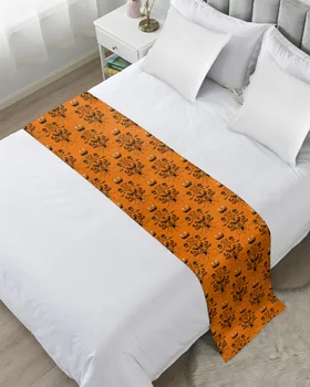 Хелоуин призрак луксозни покривки легло бегач легло флаг шал за дома хотел декорация легла единична кралица крал легло покритие