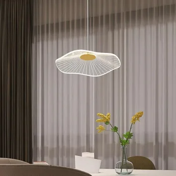 Ресторант полилей Прост модерен триглав трапезна маса бар полилей 2023 Нов Lotus Leaf нощна лампа Hanglamp