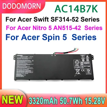 DODOMORN AC14B7K 4ICP5 / 57 / 80 батерия за лаптоп за Acer Nitro 5 AN515-42 / Swift SF314-52 / Spin 5 SP515-51GN-80A3 серия 50.7Wh